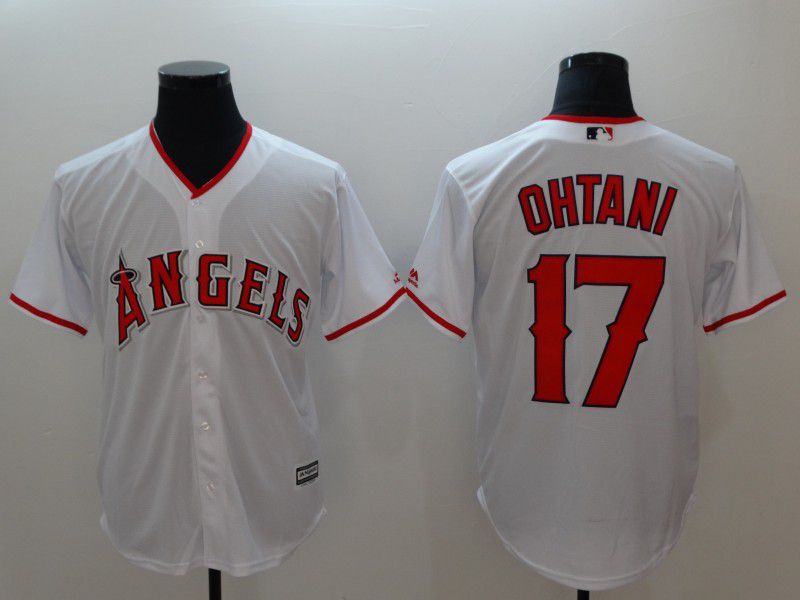 Men Los Angeles Angels #17 Ohtani White Game MLB Jerseys